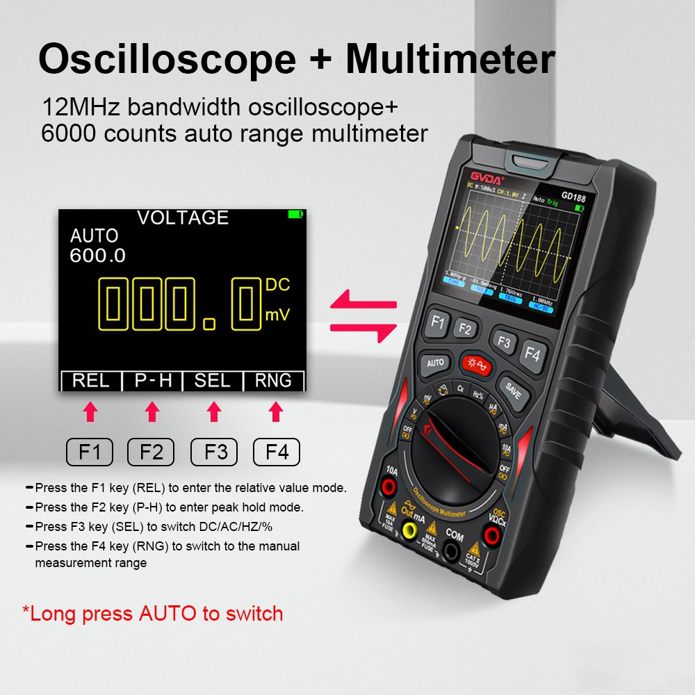 GD188--2 12MHz Bandwidth Oscilloscope Multimeter